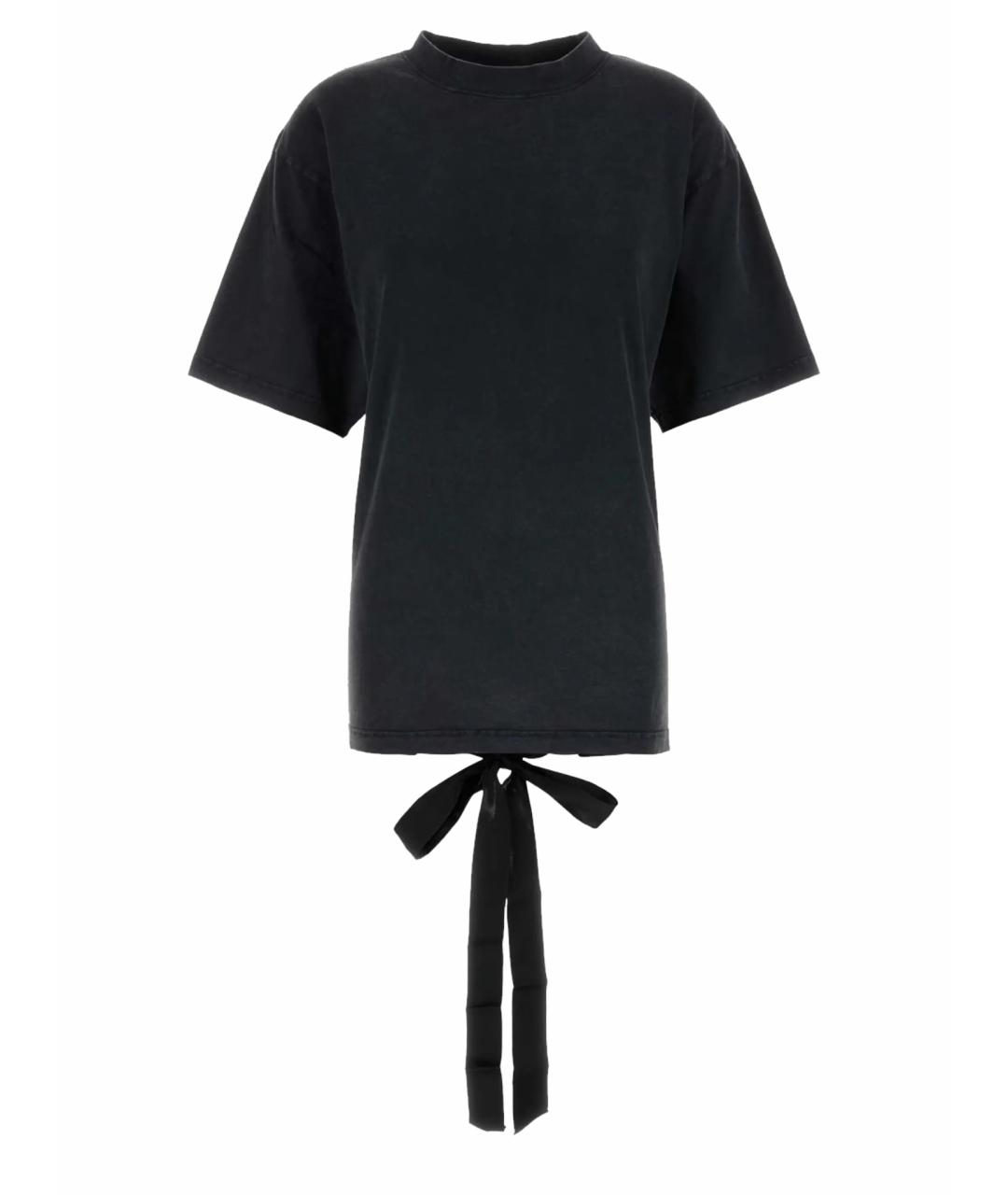 BALENCIAGA Черная хлопковая футболка, фото 1