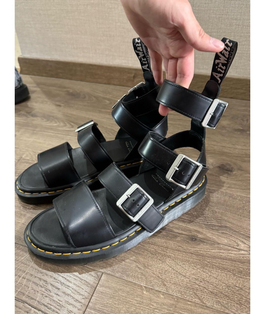 DR. MARTENS Черные кожаные сандалии, фото 2