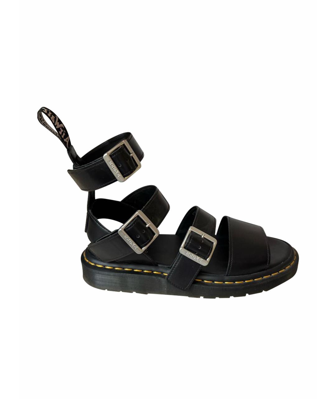 DR. MARTENS Черные кожаные сандалии, фото 1