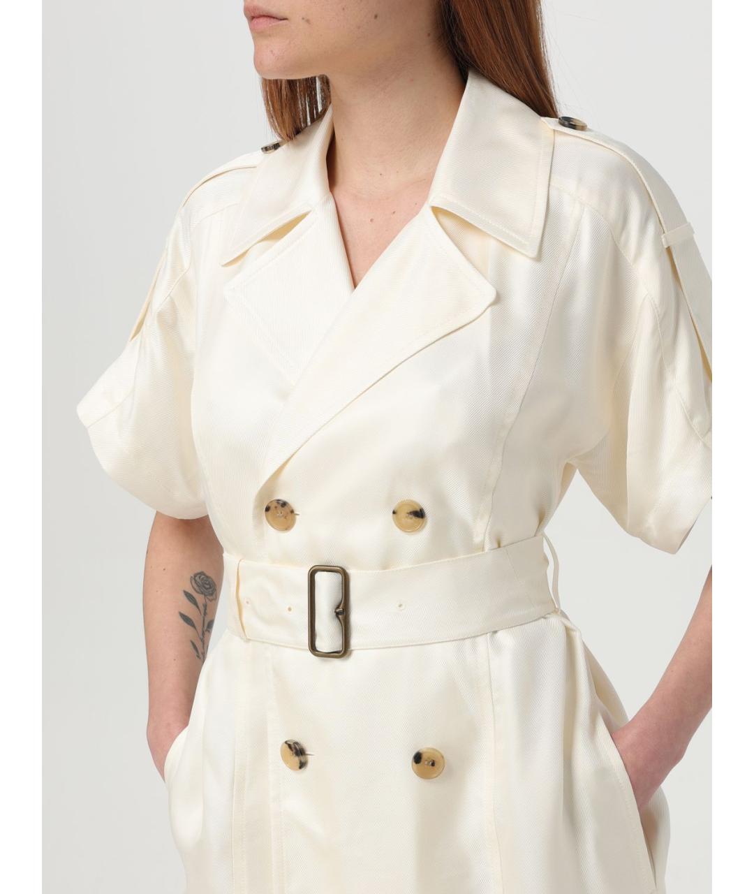 BURBERRY Белое повседневное платье, фото 6