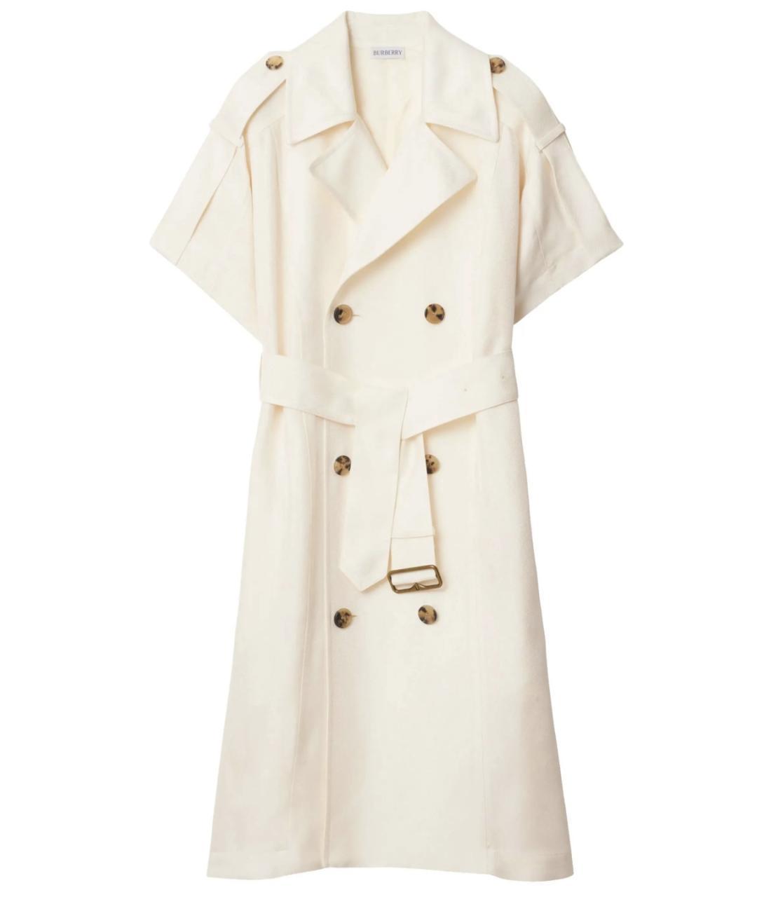 BURBERRY Белое повседневное платье, фото 1