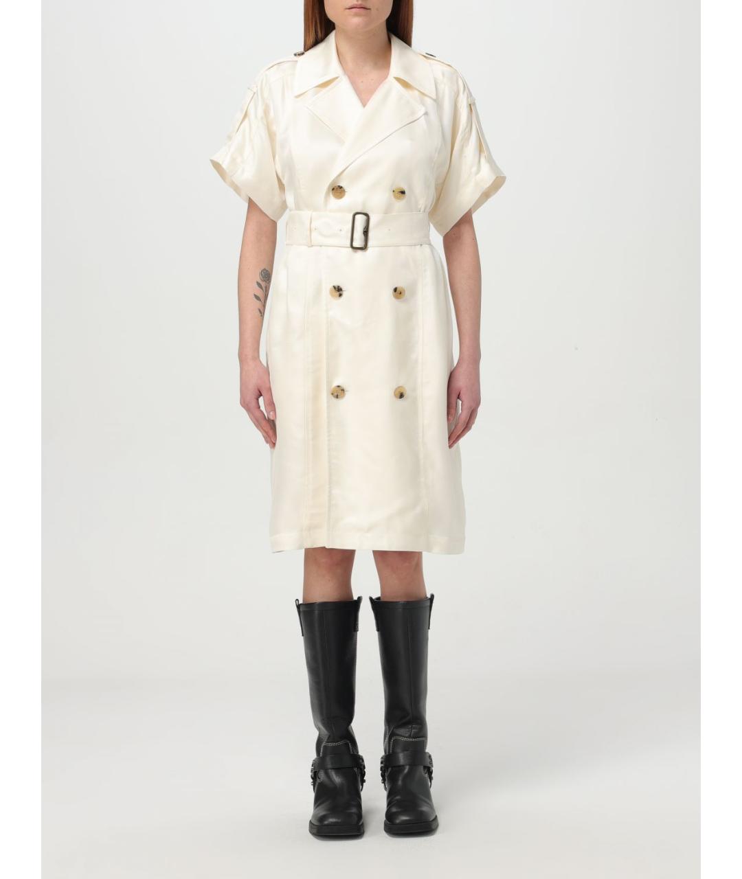 BURBERRY Белое повседневное платье, фото 2