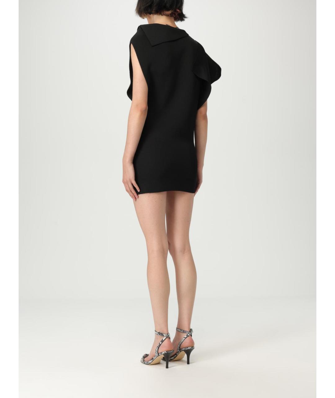 JACQUEMUS Черное вискозное коктейльное платье, фото 3