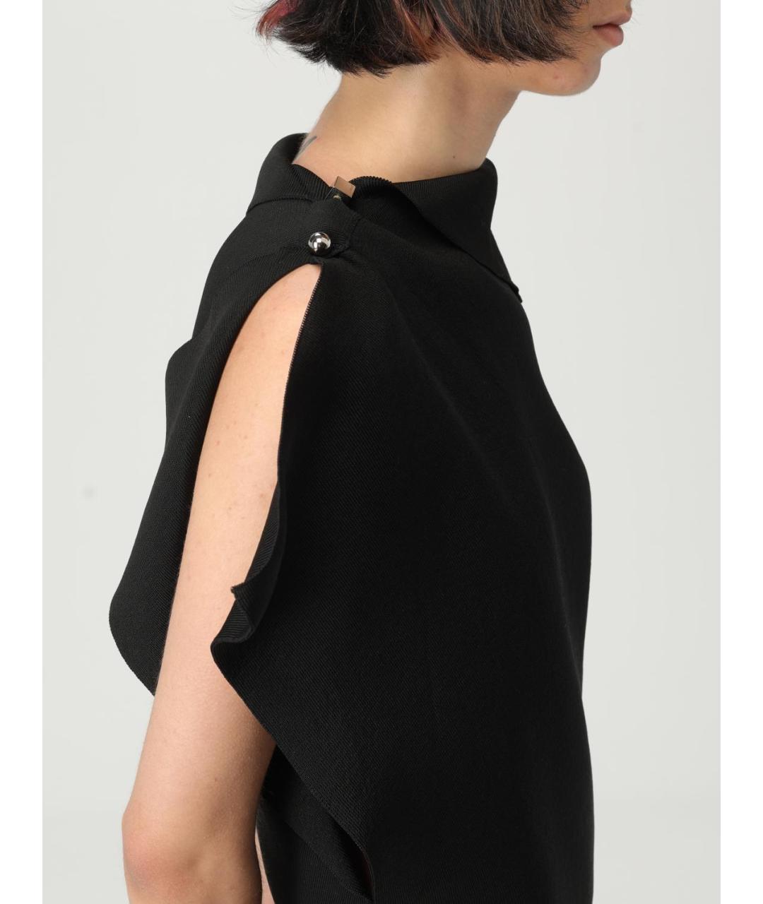 JACQUEMUS Черное вискозное коктейльное платье, фото 5