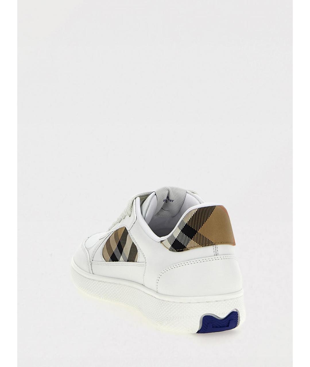 BURBERRY Белые кожаные кеды, фото 3