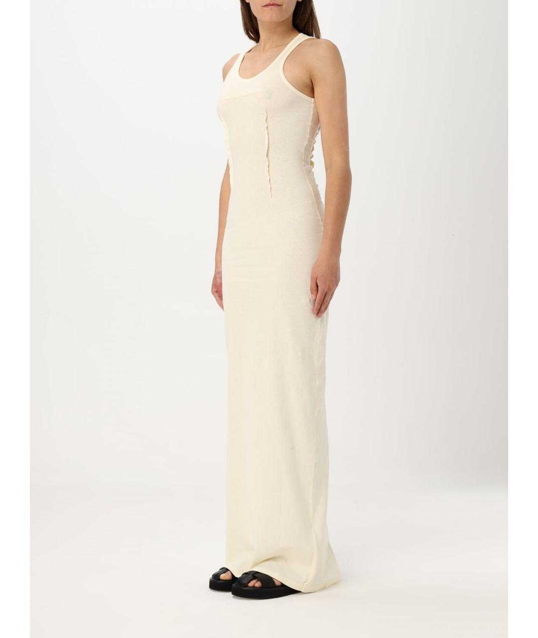 MM6 MAISON MARGIELA Белое хлопковое повседневное платье, фото 4