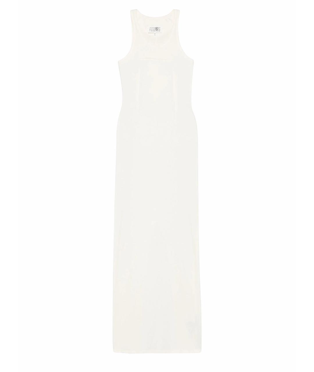 MM6 MAISON MARGIELA Белое хлопковое повседневное платье, фото 1