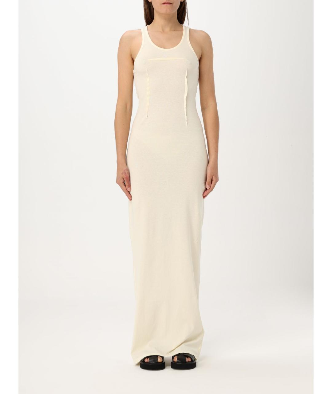 MM6 MAISON MARGIELA Белое хлопковое повседневное платье, фото 2