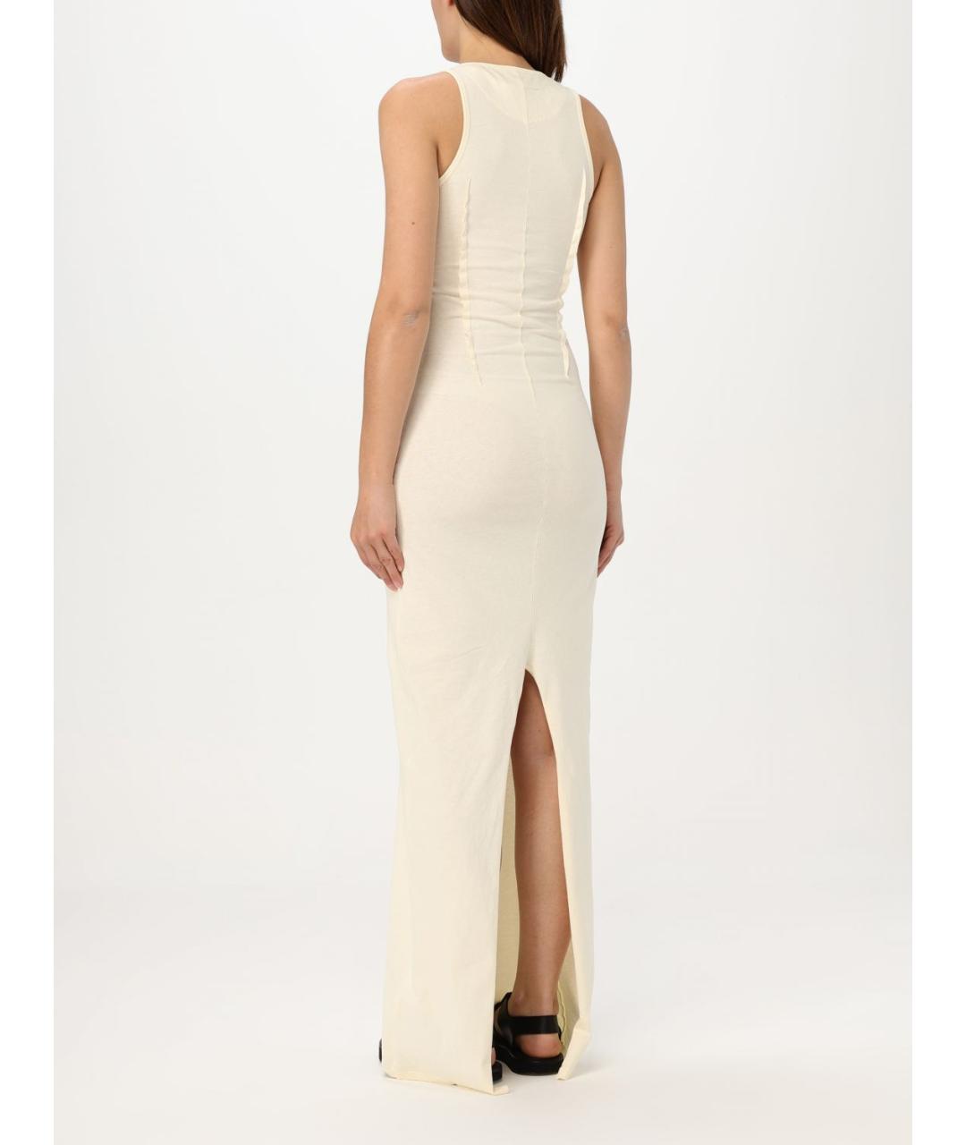 MM6 MAISON MARGIELA Белое хлопковое повседневное платье, фото 3