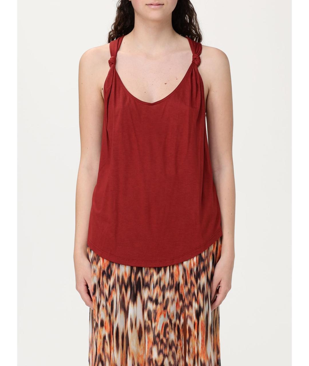ISABEL MARANT Бордовая майка, фото 2