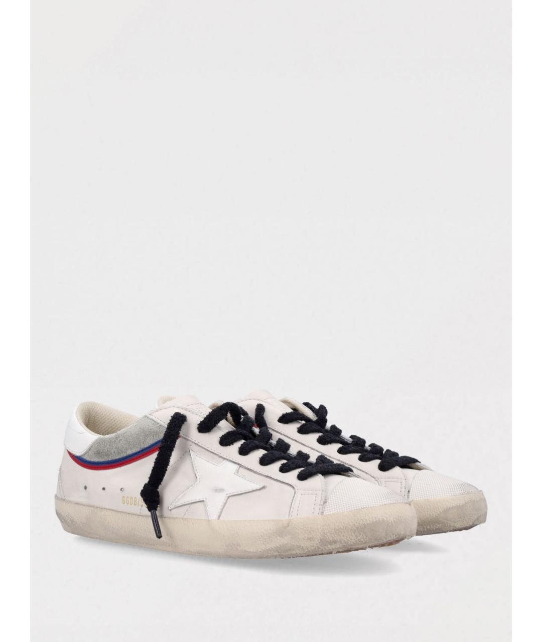 GOLDEN GOOSE DELUXE BRAND Белые кожаные низкие кроссовки / кеды, фото 2