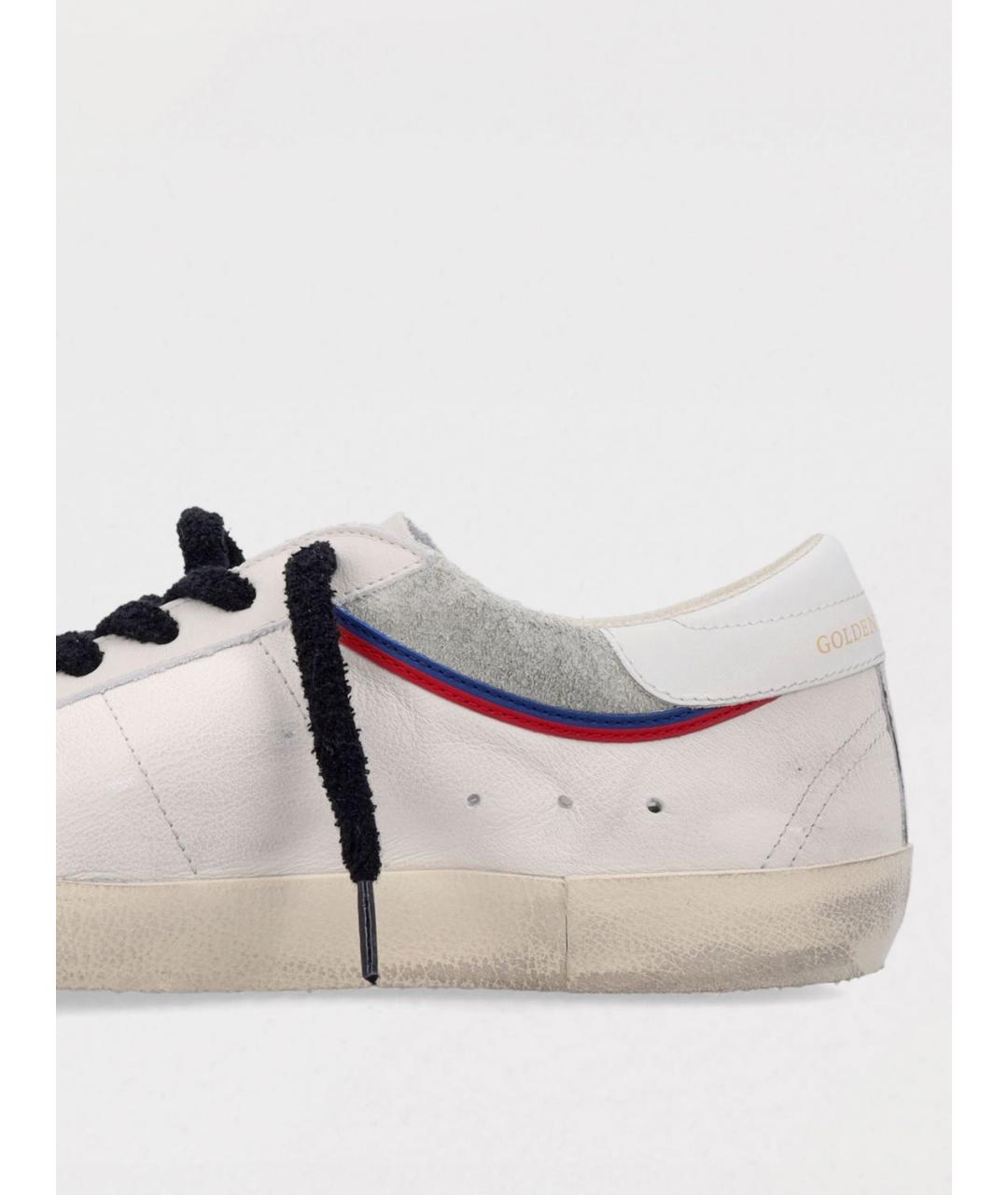GOLDEN GOOSE DELUXE BRAND Белые кожаные низкие кроссовки / кеды, фото 4