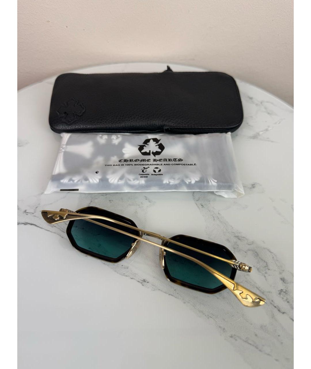 CHROME HEARTS Синие металлические солнцезащитные очки, фото 2