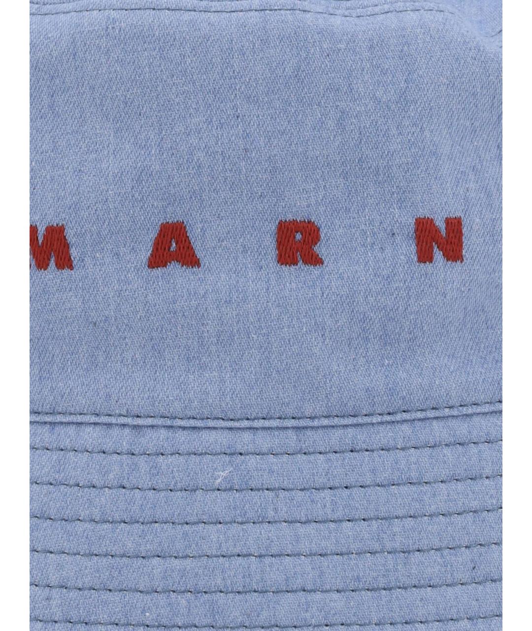 MARNI Голубая хлопковая шляпа, фото 3