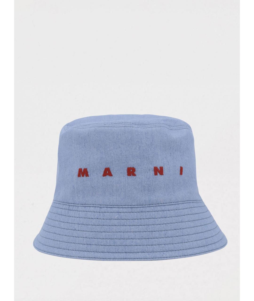 MARNI Голубая хлопковая шляпа, фото 2