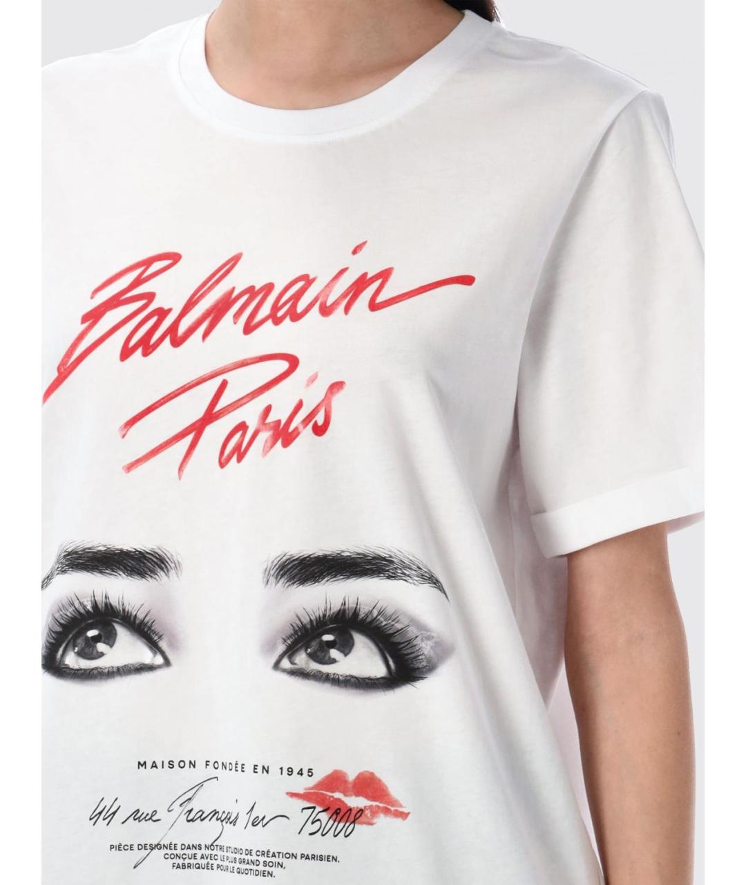 BALMAIN Белая футболка, фото 4