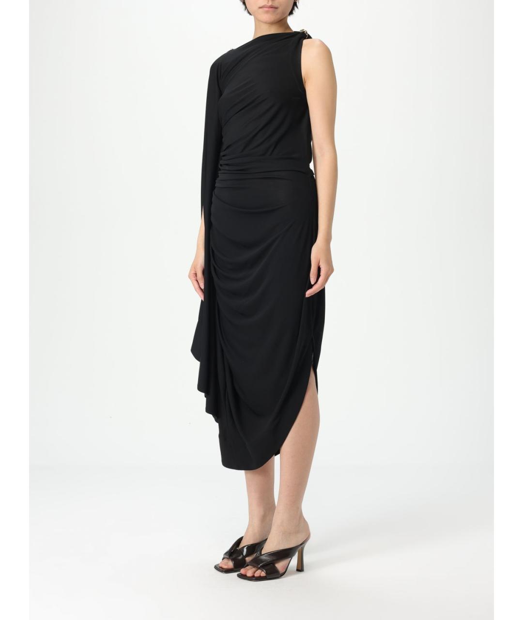 BOTTEGA VENETA Черное вискозное платье, фото 4