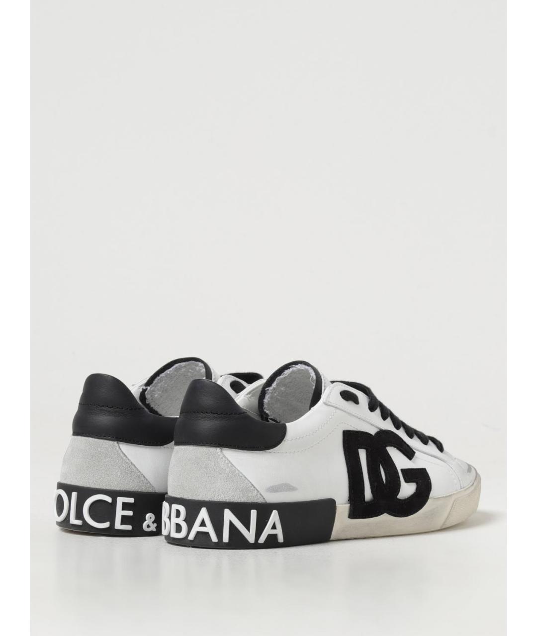 DOLCE&GABBANA Белые низкие кроссовки / кеды, фото 3