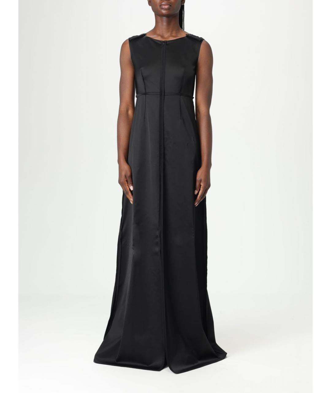 MM6 MAISON MARGIELA Черное вискозное платье, фото 2