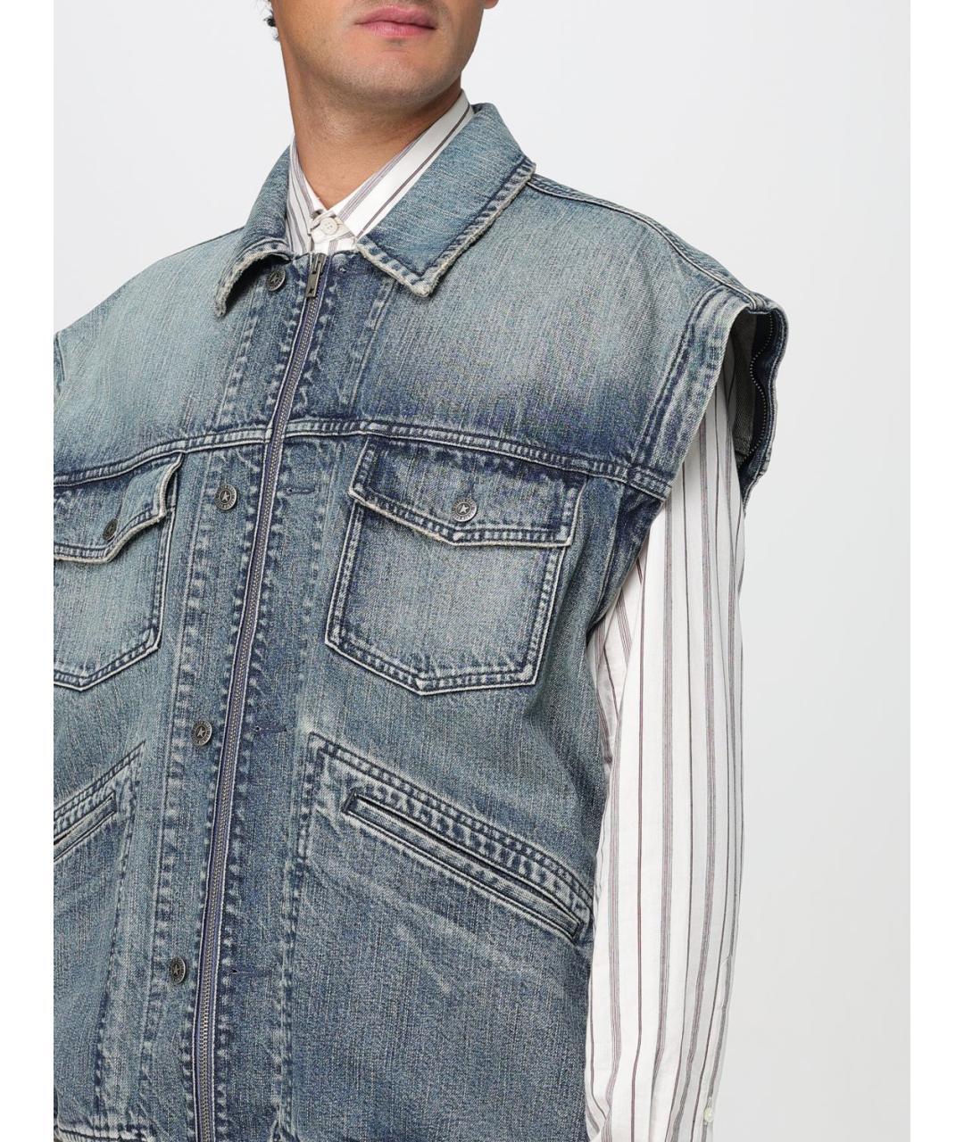 GOLDEN GOOSE DELUXE BRAND Синяя хлопковая куртка, фото 6