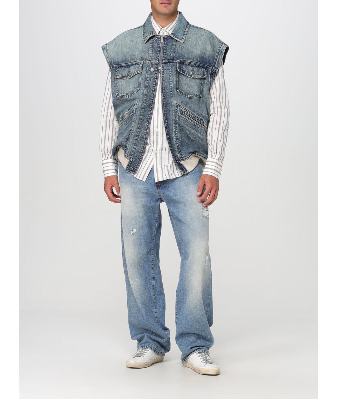 GOLDEN GOOSE DELUXE BRAND Синяя хлопковая куртка, фото 3