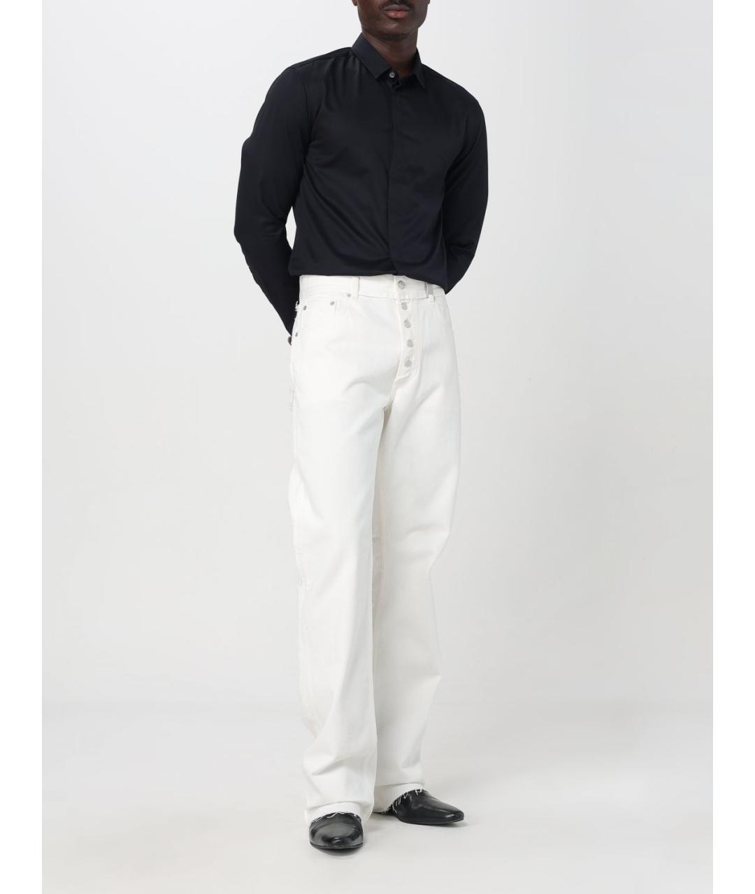ALEXANDER MCQUEEN Белые хлопковые прямые джинсы, фото 3