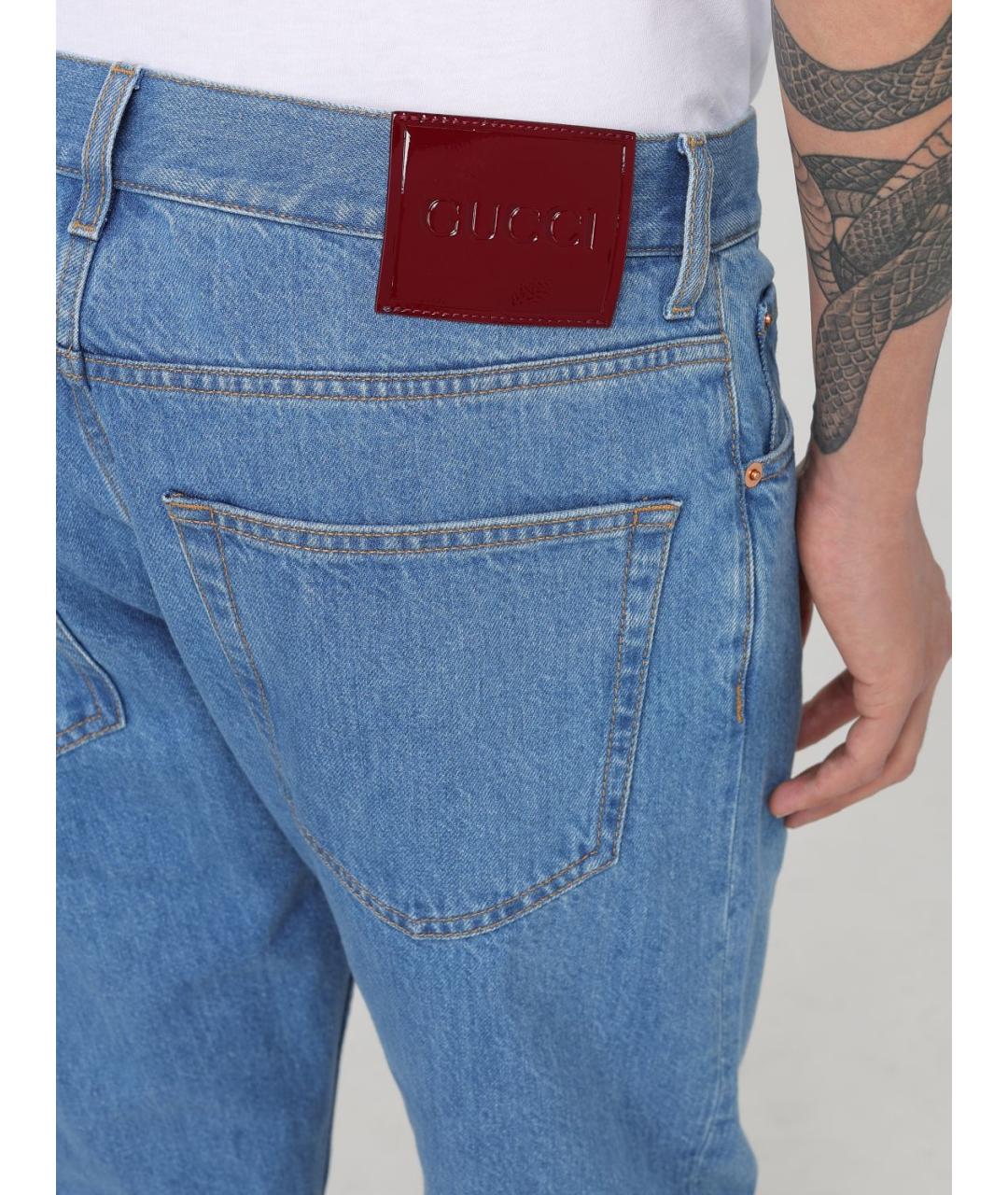 GUCCI Синие прямые джинсы, фото 6