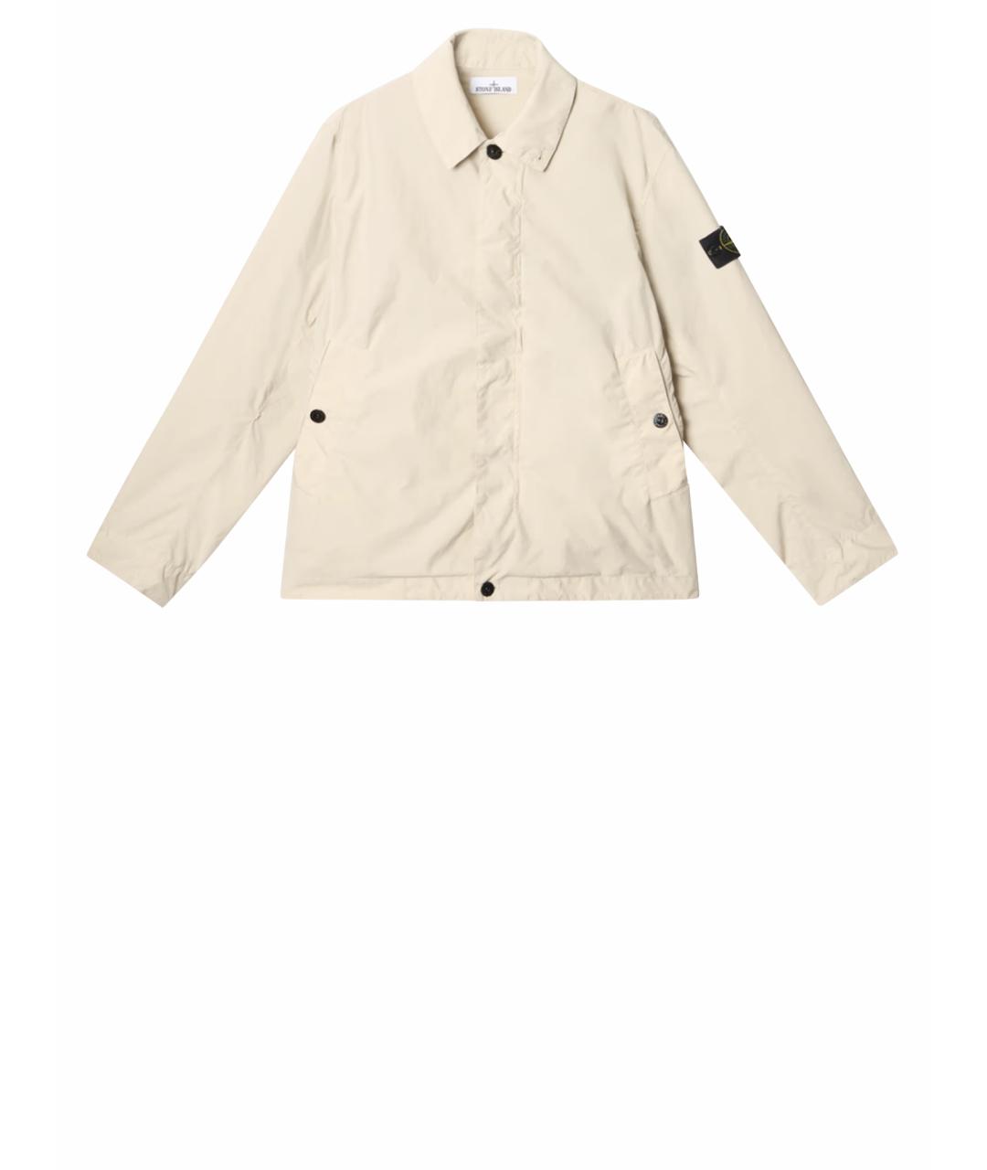 STONE ISLAND Бежевая полиэстеровая куртка, фото 1