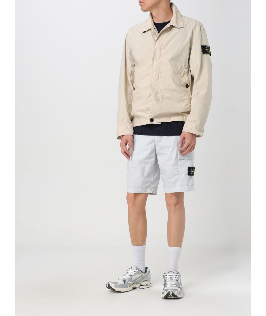 STONE ISLAND Бежевая полиэстеровая куртка, фото 3