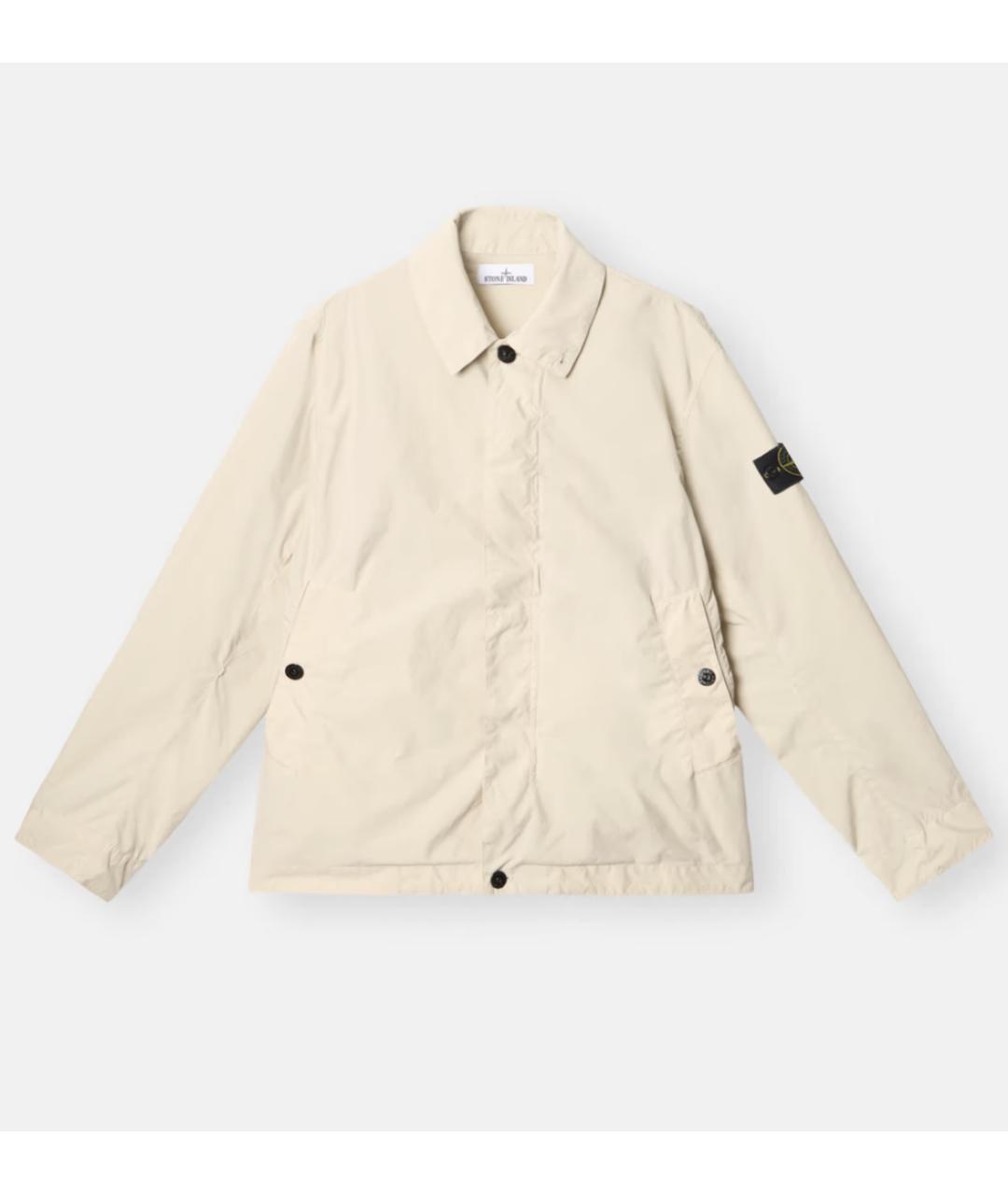 STONE ISLAND Бежевая полиэстеровая куртка, фото 7