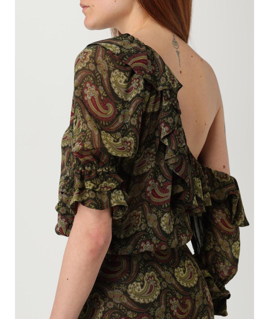 SAINT LAURENT Мульти вискозное платье, фото 5