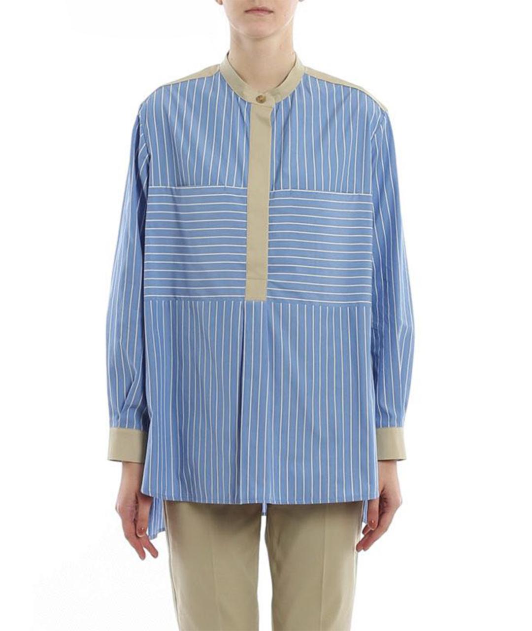 WEEKEND MAX MARA Голубая хлопковая рубашка, фото 8