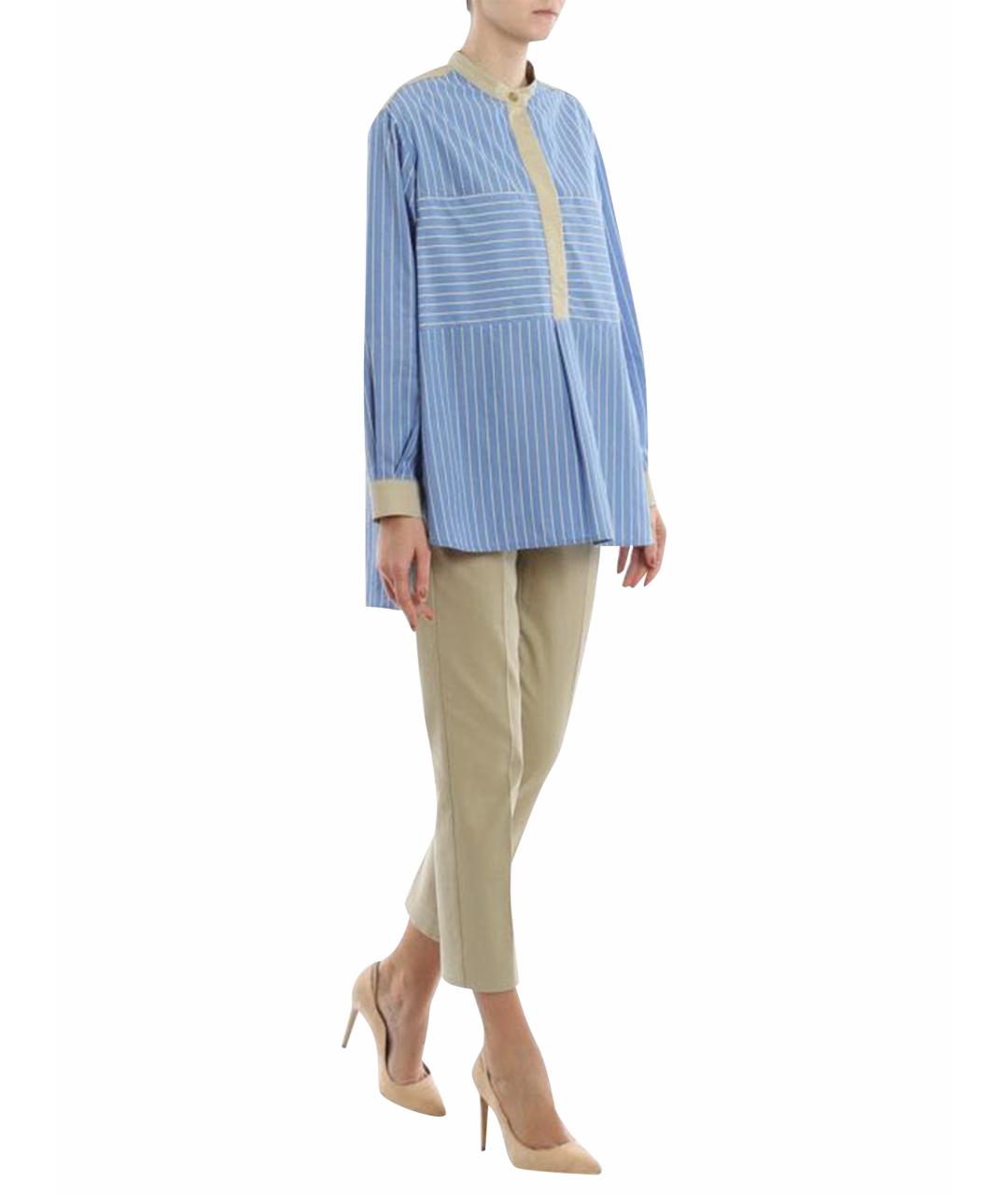 WEEKEND MAX MARA Голубая хлопковая рубашка, фото 7