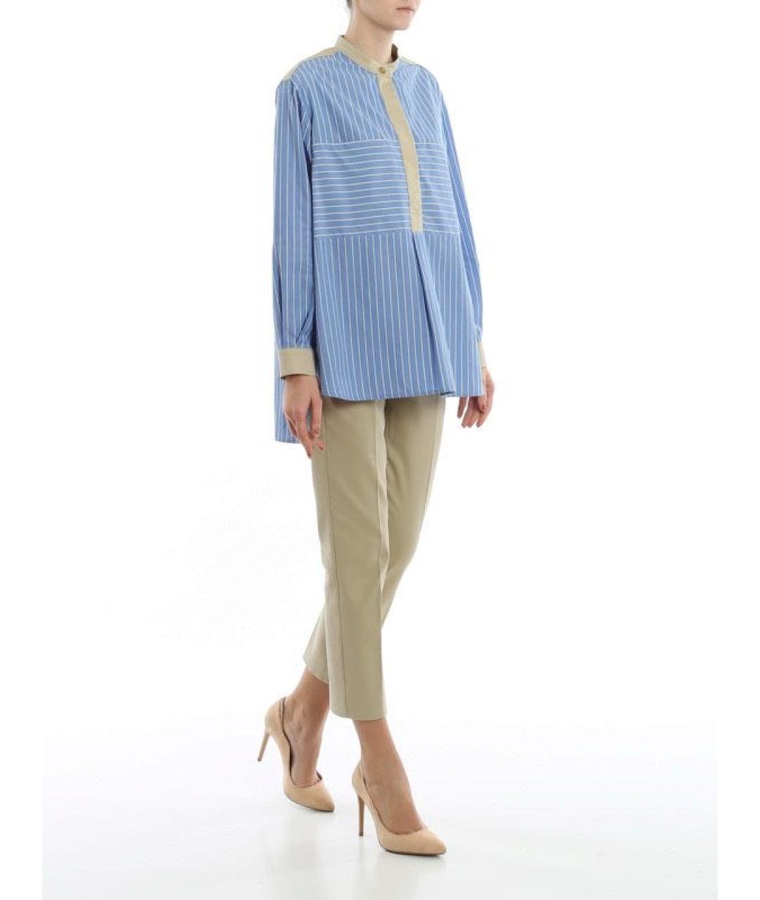 WEEKEND MAX MARA Голубая хлопковая рубашка, фото 4