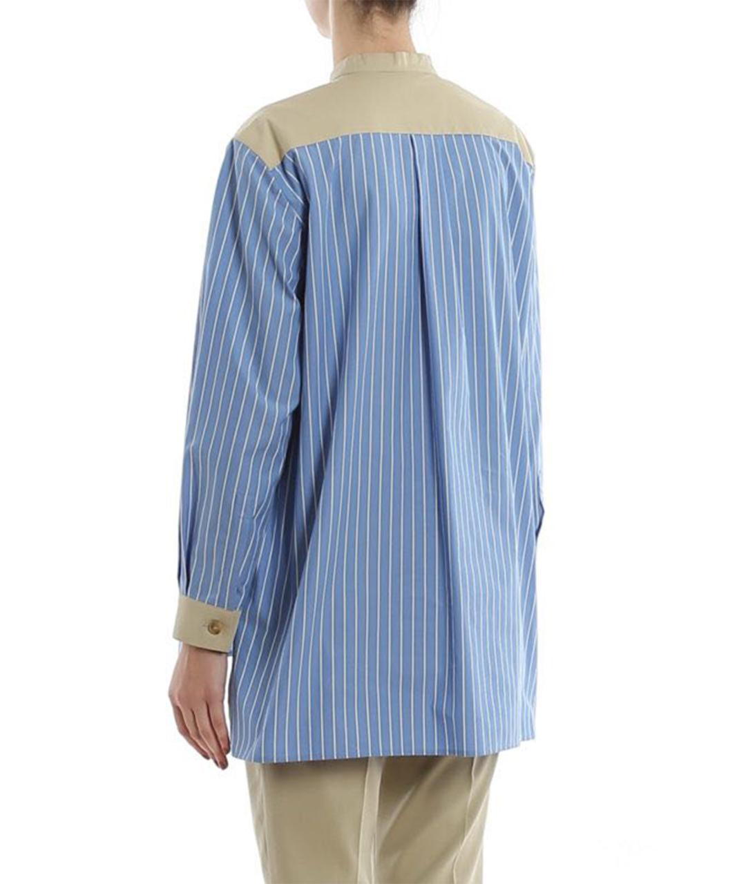 WEEKEND MAX MARA Голубая хлопковая рубашка, фото 8
