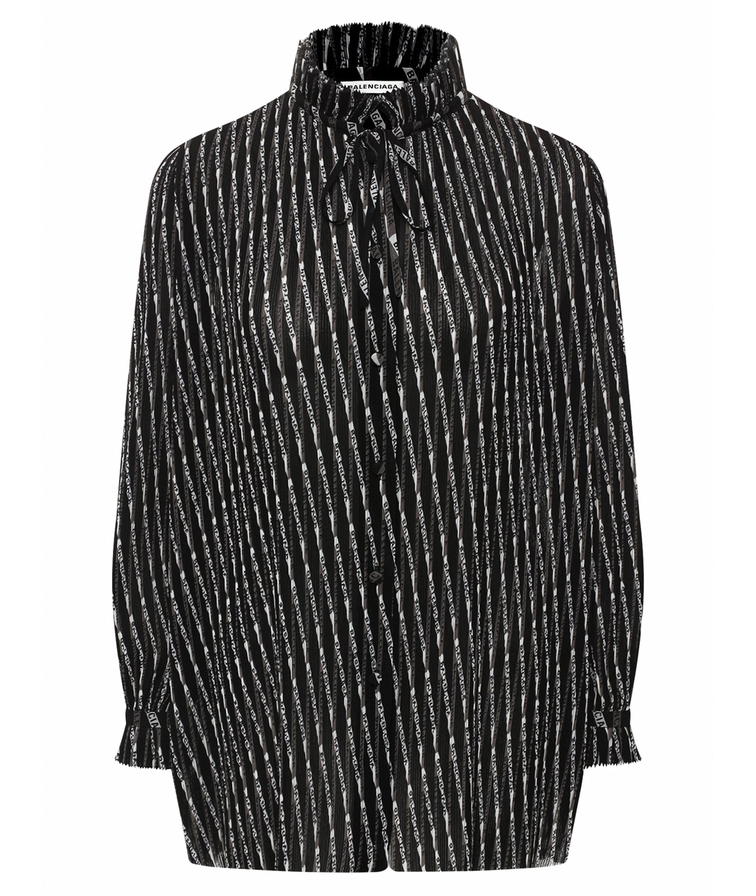 BALENCIAGA Черная полиэстеровая рубашка, фото 1
