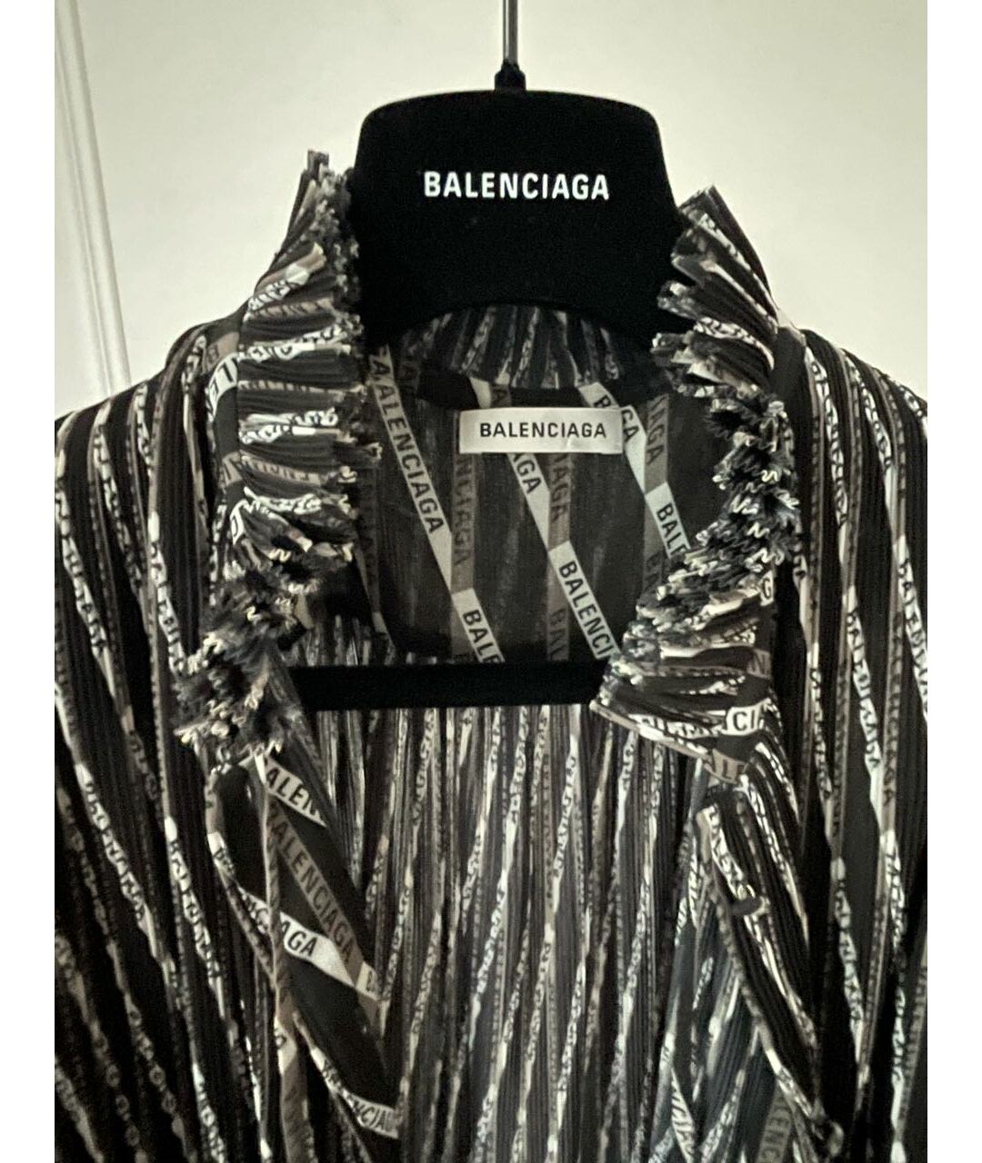 BALENCIAGA Черная полиэстеровая рубашка, фото 7