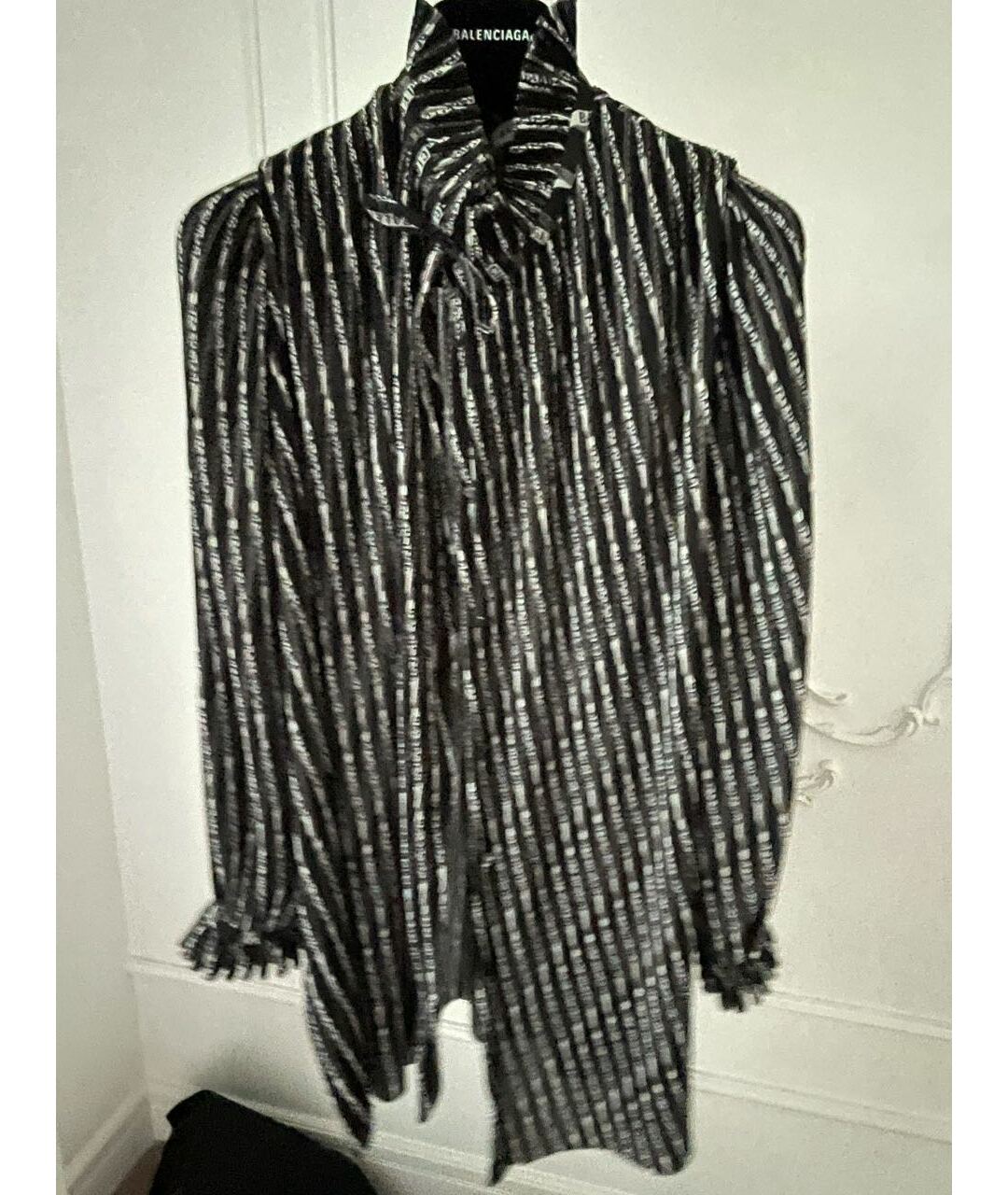 BALENCIAGA Черная полиэстеровая рубашка, фото 9