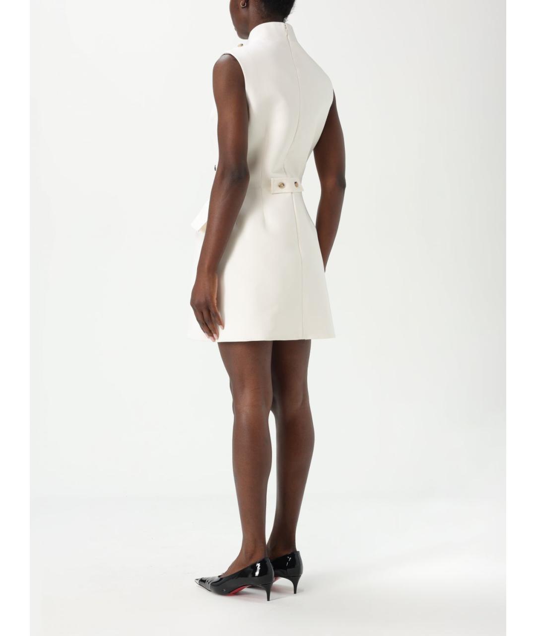 ALEXANDER MCQUEEN Белое шерстяное платье, фото 3