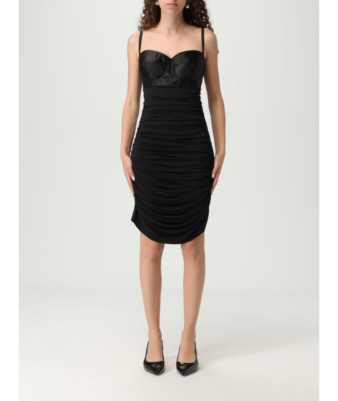 DOLCE&GABBANA Черное коктейльное платье, фото 2