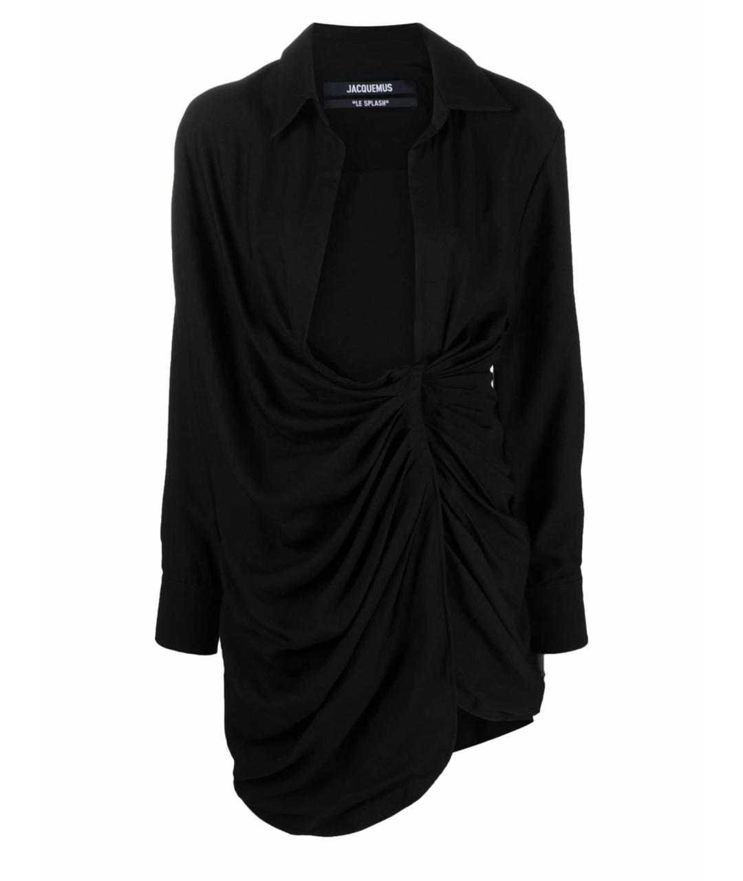 JACQUEMUS Черное вискозное платье, фото 1