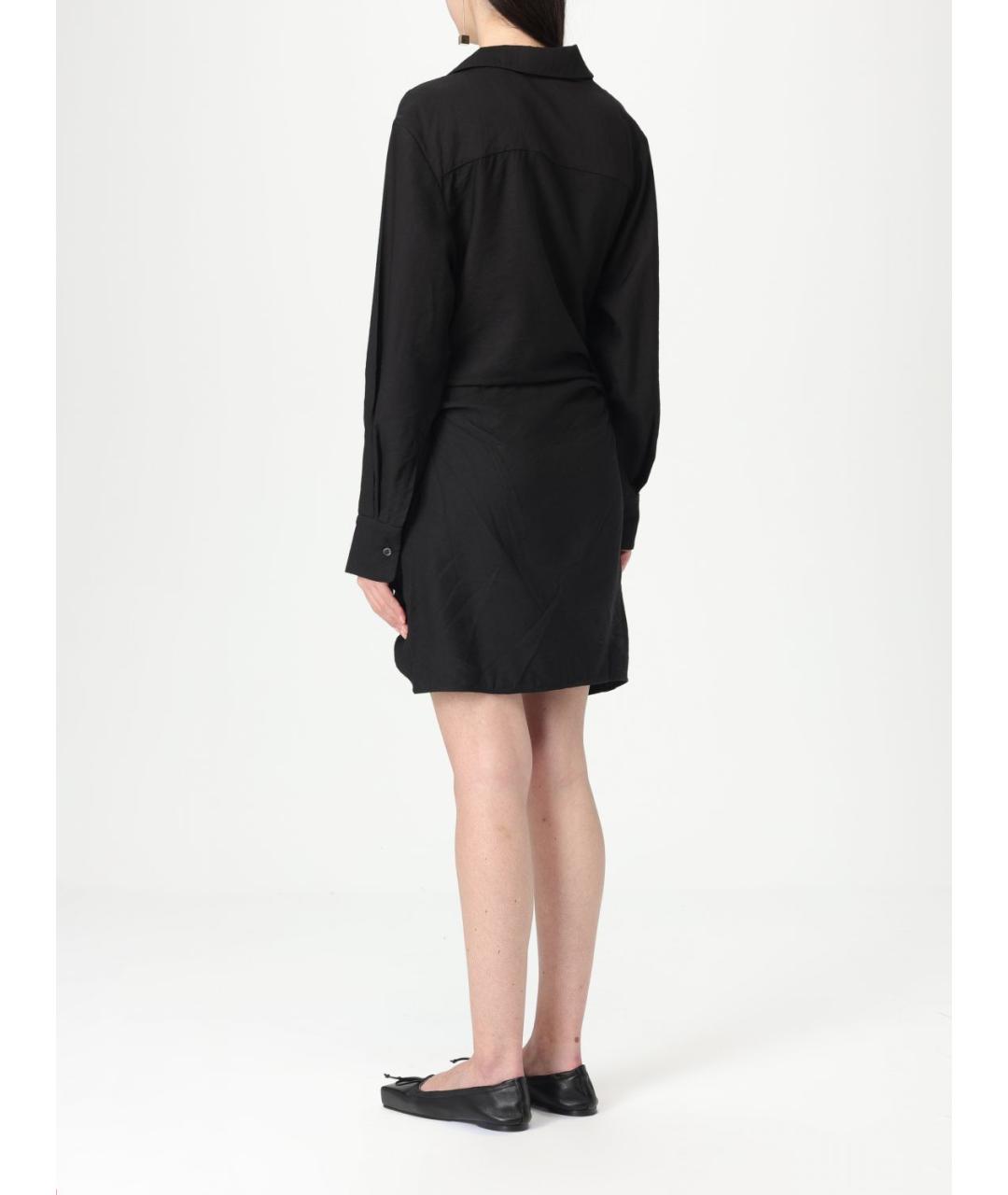 JACQUEMUS Черное вискозное платье, фото 4