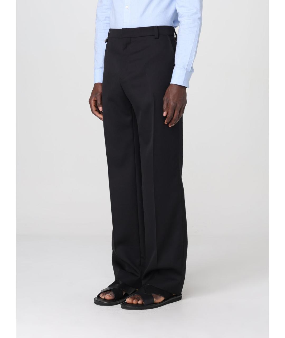 JACQUEMUS Черные шерстяные повседневные брюки, фото 5