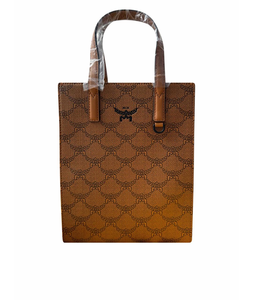 MCM Коричневая сумка тоут из искусственной кожи, фото 1