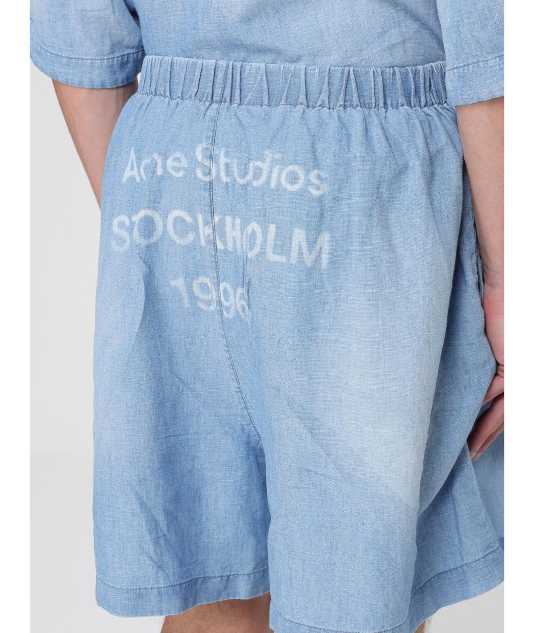ACNE STUDIOS Голубые шорты, фото 6
