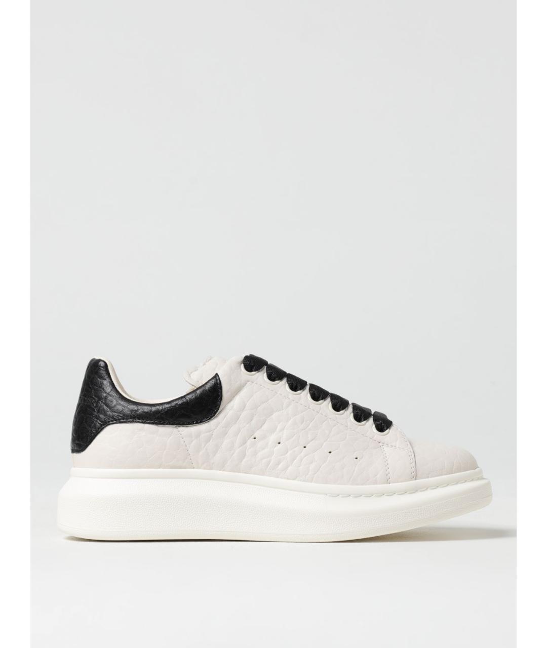 ALEXANDER MCQUEEN Белые кожаные низкие кроссовки / кеды, фото 5