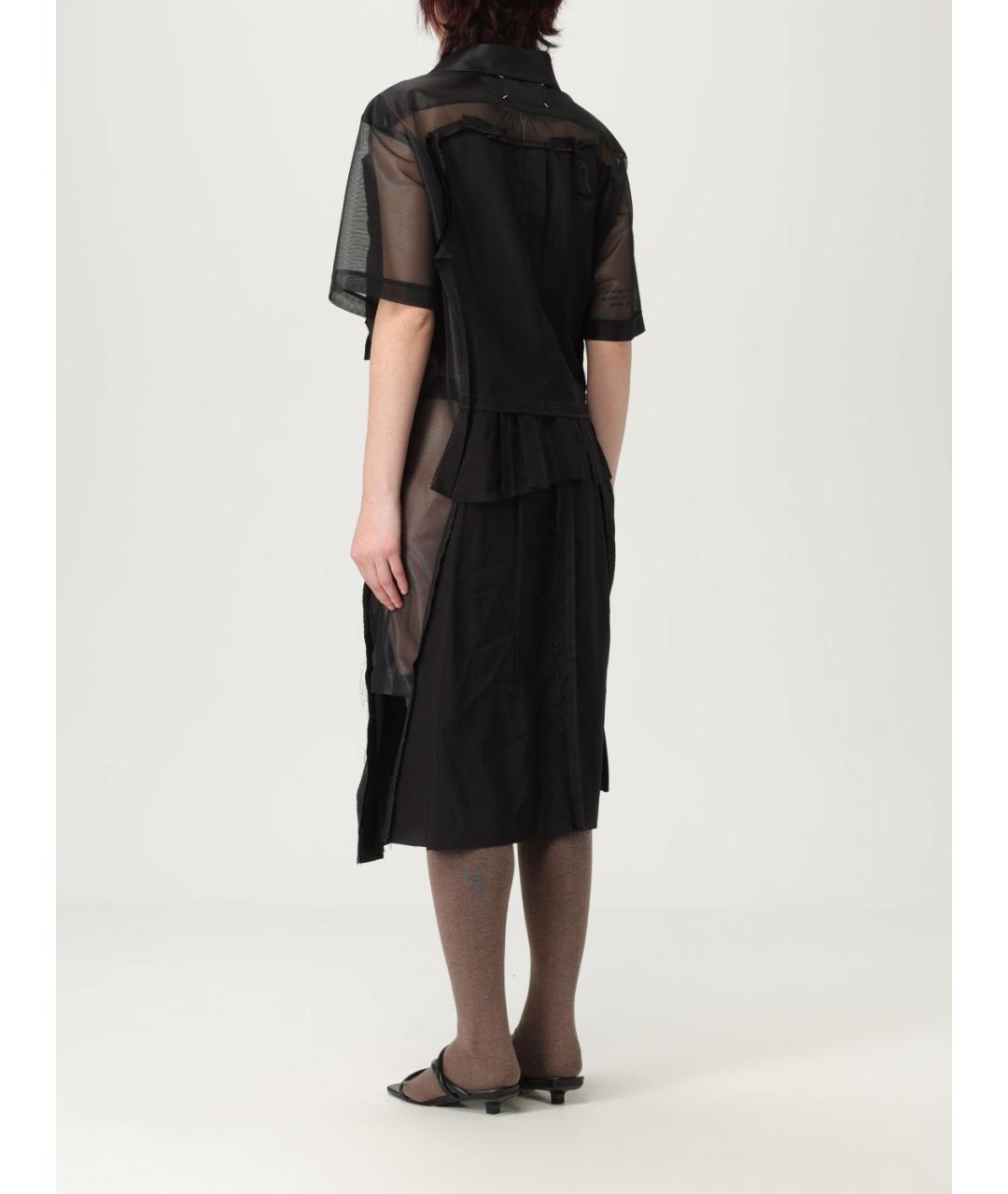 MAISON MARGIELA Черное синтетическое платье, фото 3