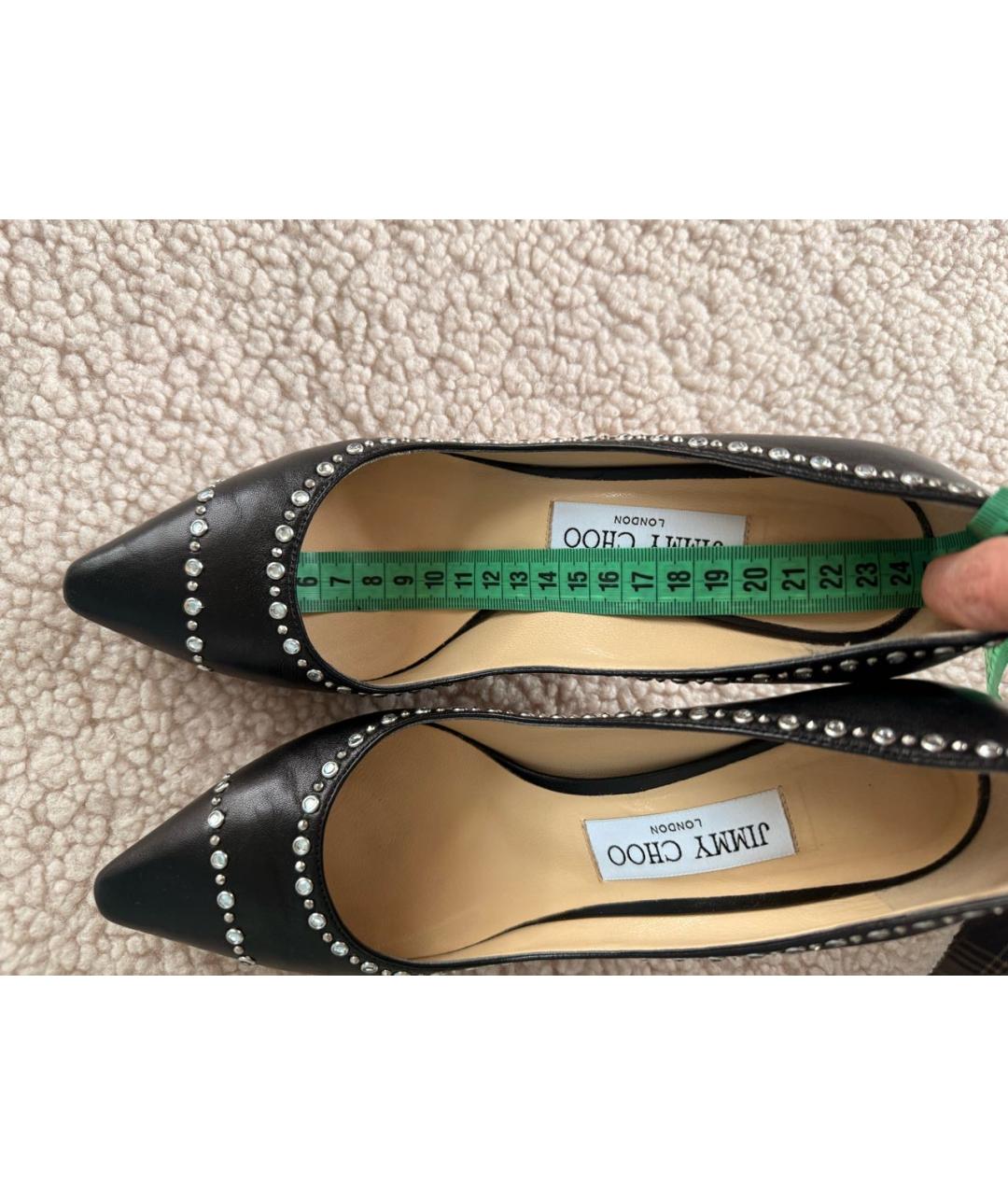 JIMMY CHOO Черные кожаные туфли, фото 7