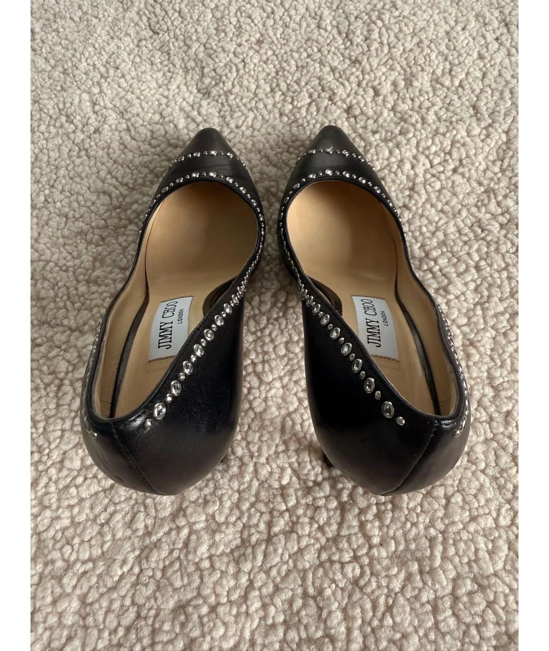 JIMMY CHOO Черные кожаные туфли, фото 3