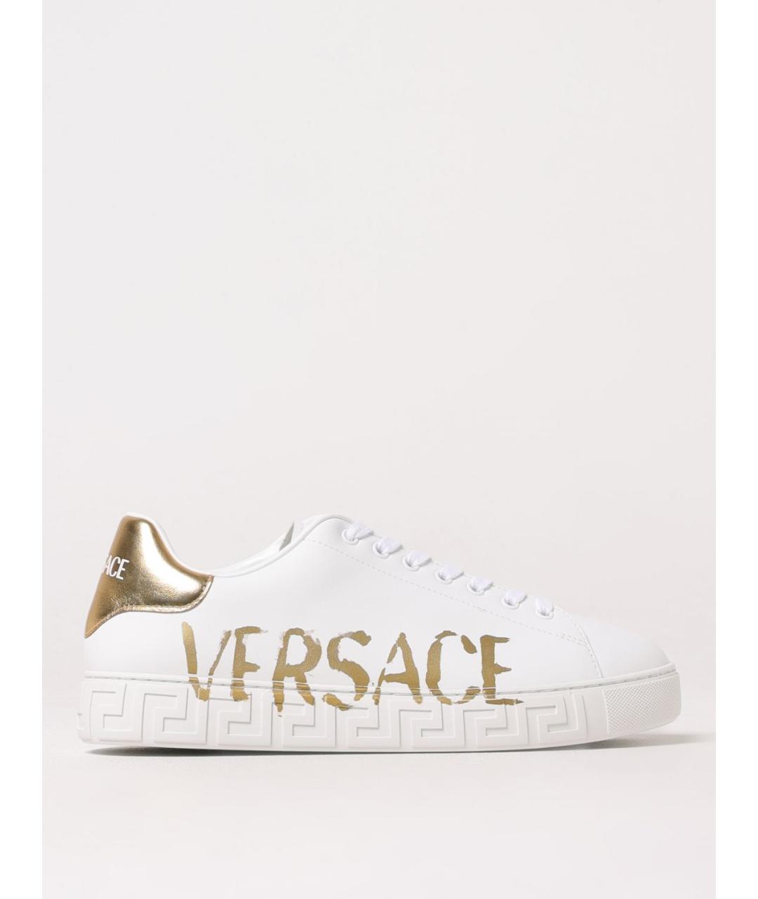 VERSACE Белые низкие кроссовки / кеды, фото 5